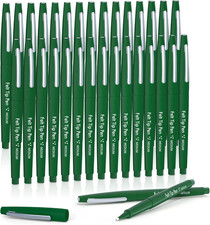 Felt Tip Pens, 30 Green Pack, 0.7mm Medium Point, Felt Tip Markers Pens for J...
