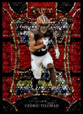 2023 Panini Select Red Disco Prizm Cedric Tillman RC 34/49 #423