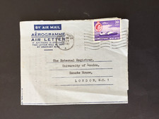 SINGAPORE 1958 30c ON AIR LETTER TO UNY OF LONDON