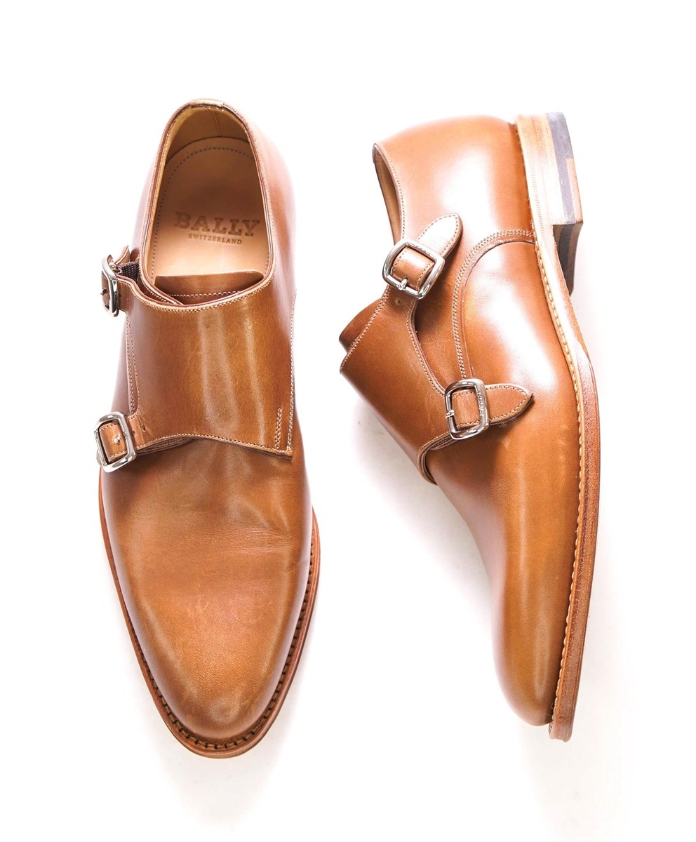 $795 BALLY - “SCRIBE” Double Monk *Goodyear* Welt Brown Hand  display picture 2