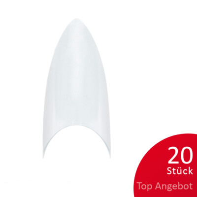 20St. Tip STILETTO klar Gr. 5 Nachfüllbeutel künstliche Fingernägel NAILS clear