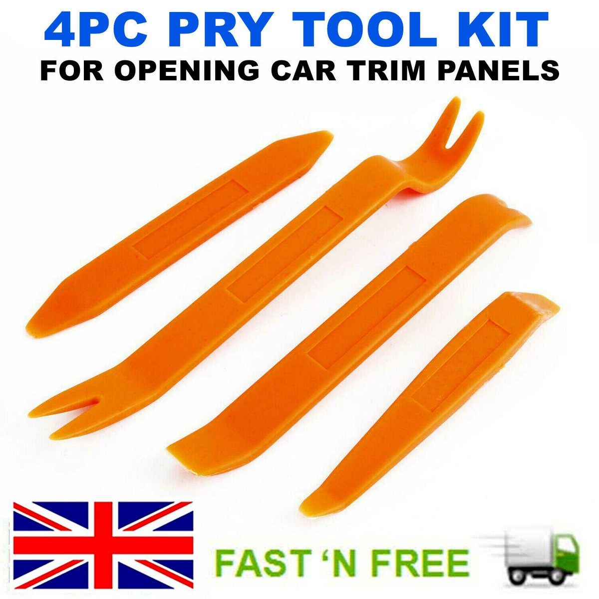 4 PCS Car Trim Removal Tool Kit Panel Door Pry Dash Interior Clip Set