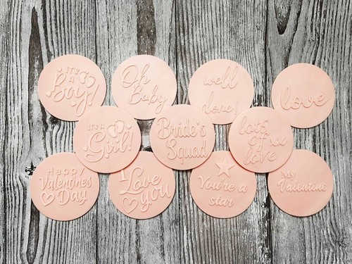 Happy Birthday Cookie Stamp Pop-Out Debosser Fondant Birthday Cupcake Embosser - Picture 2 of 5