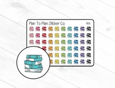 1505~~Stack of Books Planner Stickers.