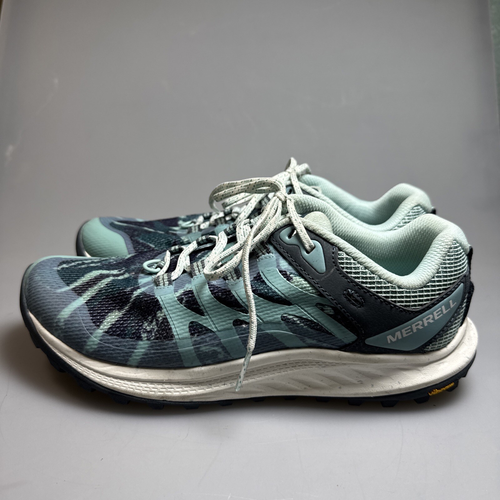 Scarpe Merrell donna 9 Antora 3 trail running escursionismo suola vibram blu acqua
