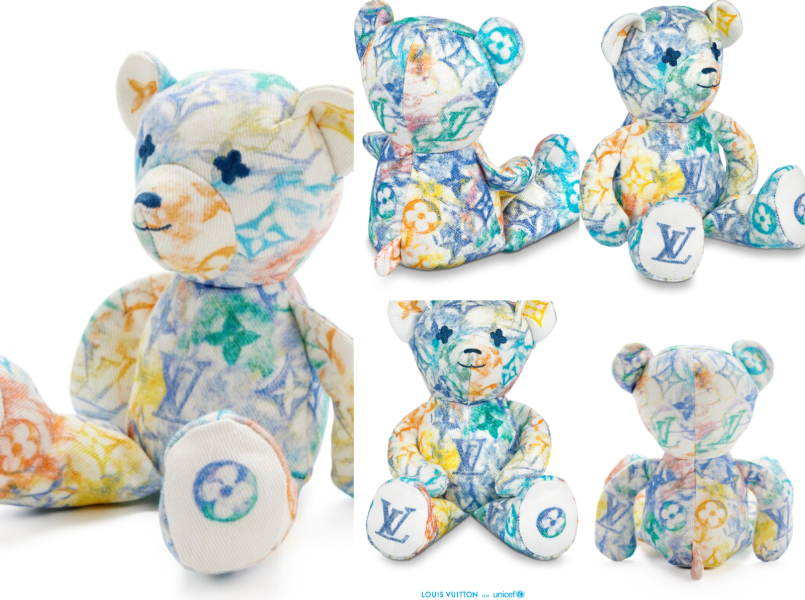 Unicef x Louis Vuitton Monogram Watercolor DouDou Teddy Bear QJH2SH4RMB000