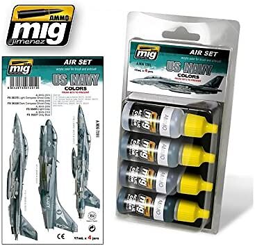 Munition Mig A.MIG 7201 US Navy Farben 80er Jahre zum Präsentieren Acrylfarben Set