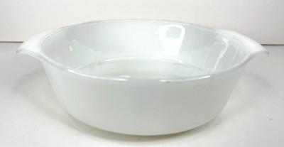 VTG Fire King Round Baking Casserole Dish 8'' White Milk Glass Anchor Hocking 437