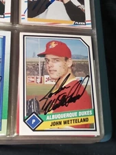 1989 TCMA John Wetteland IP Signed  Albuquerque Dukes Rare #11 Dodgers Yankees 