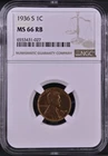 1936-S 1C RB Lincoln Wheat One Cent NGC MS66RB   6553431-027