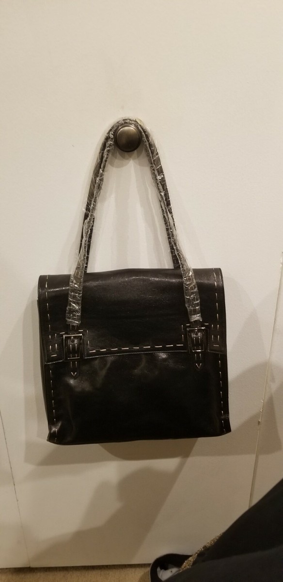 BCBG Maxazria Vintage Stitched Leather Shoulder Bag NEW! | eBay