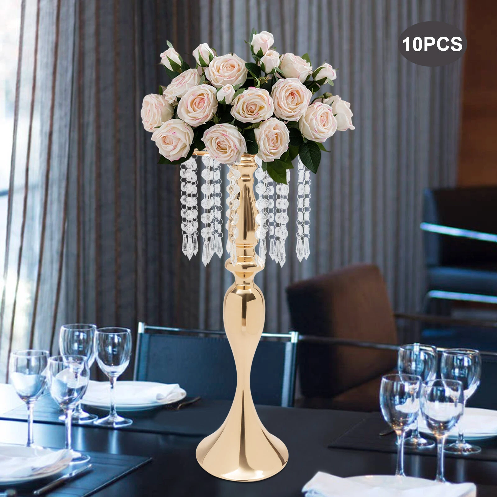 Centerpieces for Wedding Dining Table Decor 10* Flower Vase Flower Holders Stand