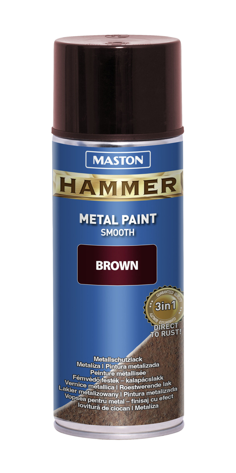 Maston Spray Paint Hammer Smooth Brown 400ml