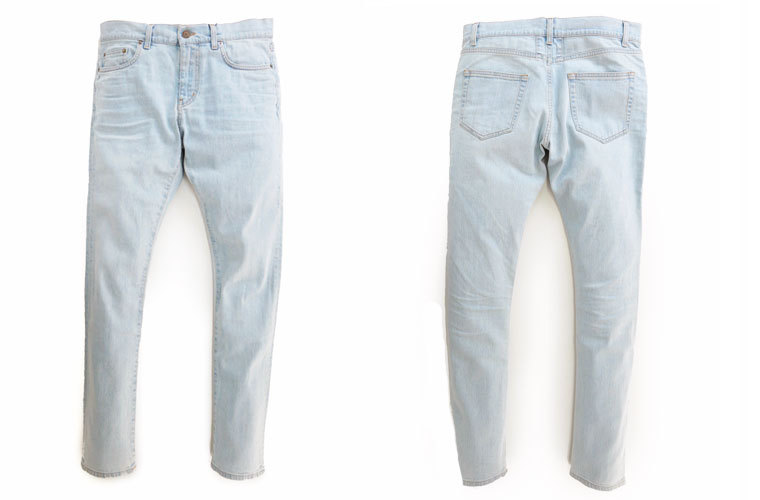 Jeans Saint Laurent Paris D02 taglio skinny 34 32 33 Hedi Slimane lavaggio chiaro