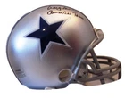 Craig Morton Signed Throwback Dallas Cowboys Mini Helmet America's Team Inscript