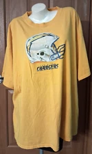 VF Activewear Yellow Tee Short Sleeves San Diego Chargers Men's Size 3XL