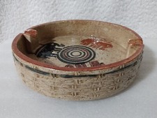 Vintage 60s BITOSSI Basket Weave Elephants Ceramic Ashtray Mid Century Mod Italy