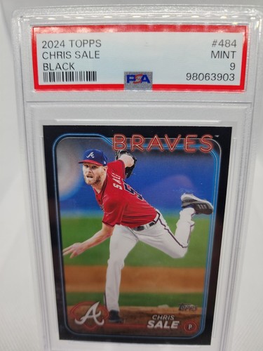 2024 Topps Series 2 Chris Sales Black # 484 43/73 Atlanta Braves PSA 9