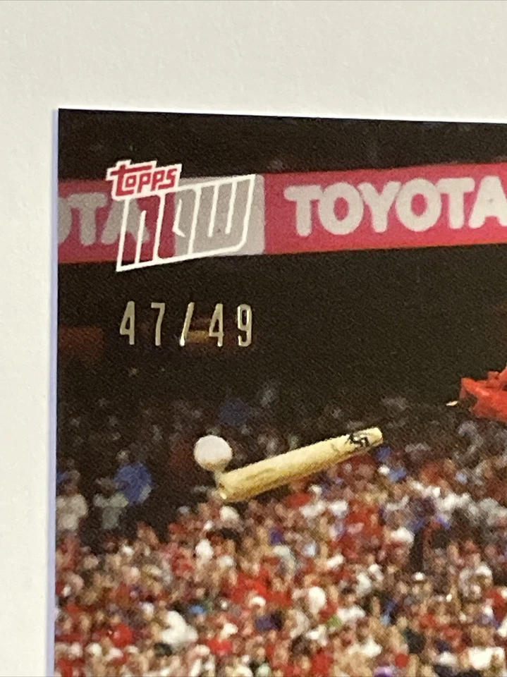 Kyle Schwarber - 2023 MLB TOPPS NOW Card 1012 - Blue Parallel 47/49 NLCS HISTORY - Image 2 of 3