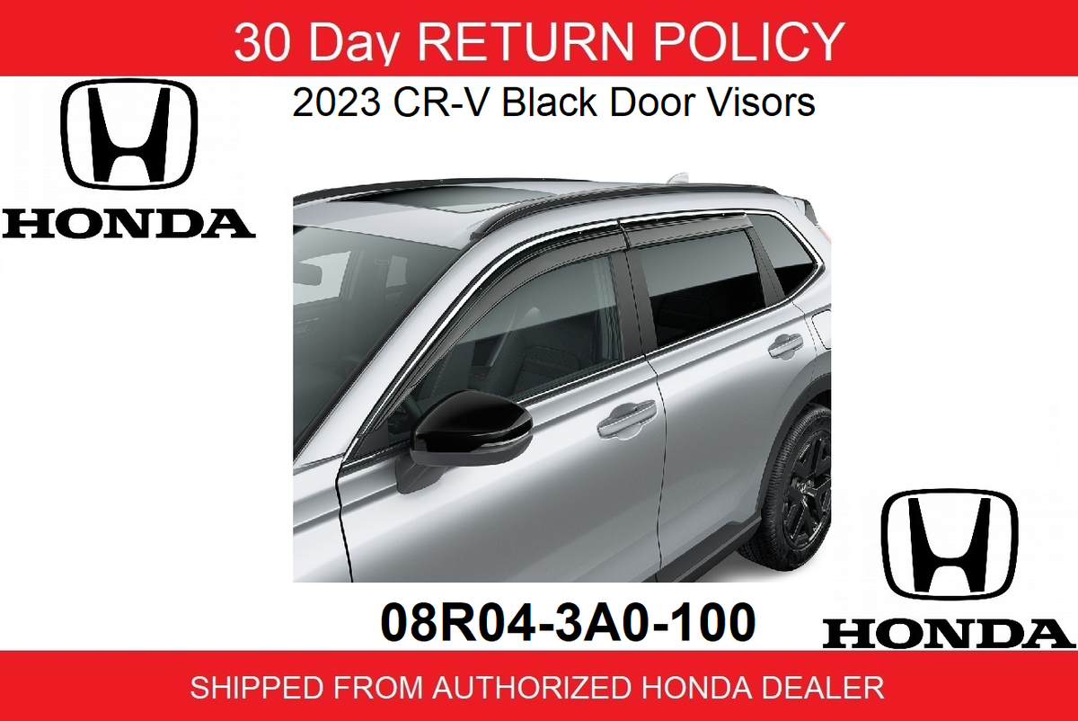🔥2023-2025 Genuine OEM Honda CR-V Black Door Visor Kit 08R04-3A0