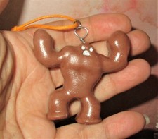 Brown Bigfoot Charm Ornament Yeti jungle Ape Man Sasquatch ooak handmade clay