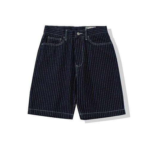 Vtg 90s Marithe Francois Girbaud Striped Denim Shorts Womens 3/4