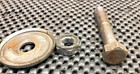 Kawasaki KZ1000P 1995 Rear Exhaust Mounting Bolt Nut and Washer OS (7243 T218)
