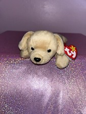 Ty Beanie Baby - Fetch the Golden Retriever Dog - MWMT 