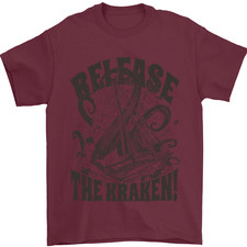 Release the Kraken Cthulhu Sea Creature Mens T-Shirt 100 Cotton