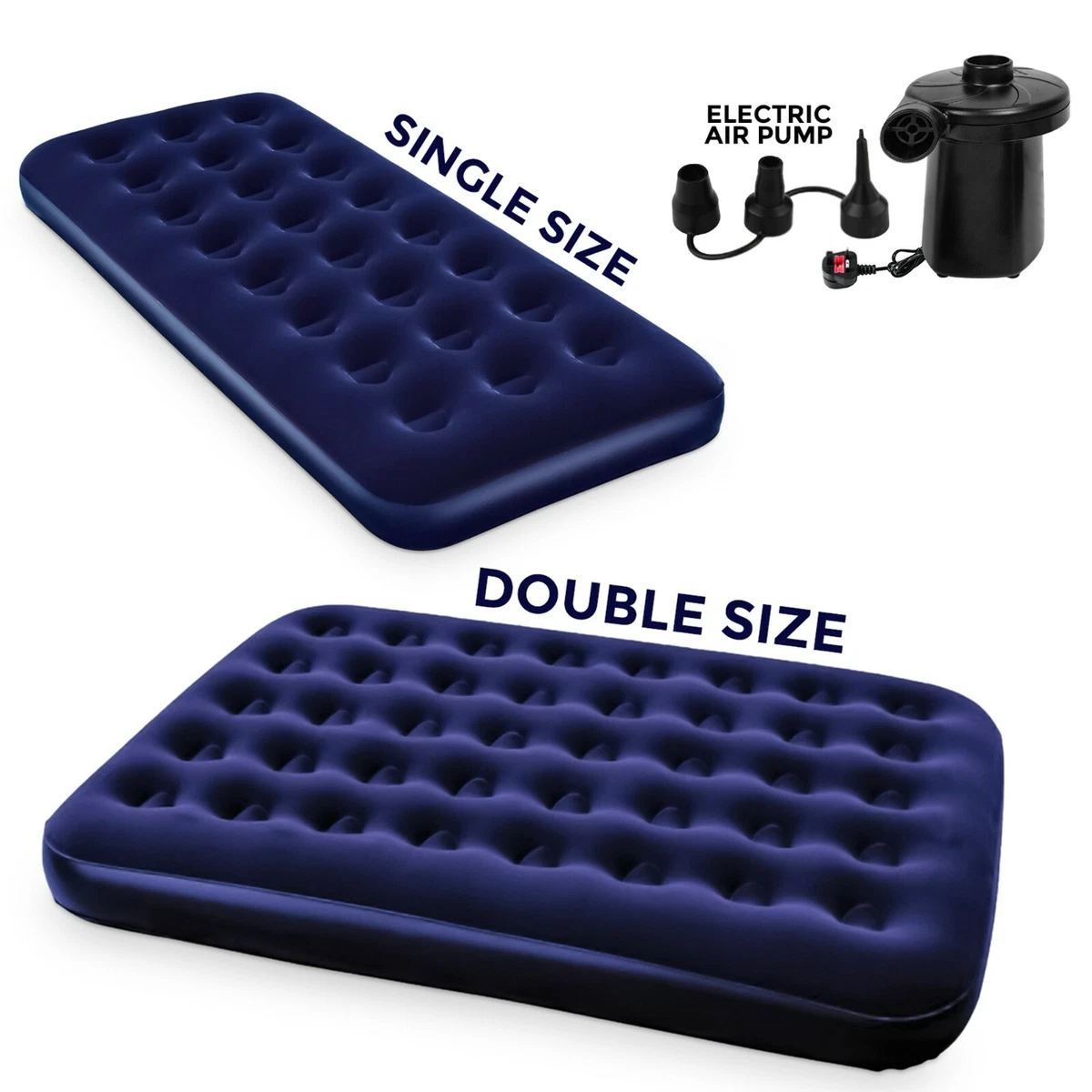 erupción Adviento Volver a llamar Colchón inflable doble cama de aire individual flocado camping cama de aire bomba eléctrica | eBay erupción Adviento Volver a llamar Colchón inflable doble cama de aire individual flocado camping cama de aire bomba eléctrica | eBay
