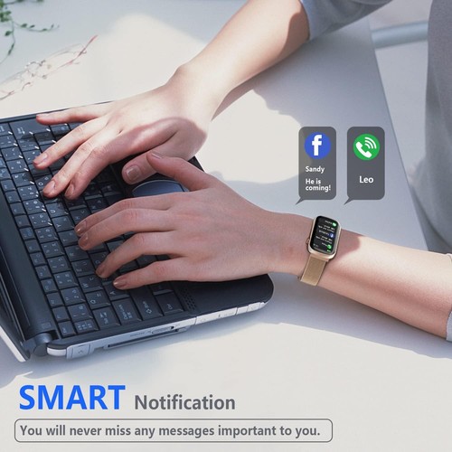 Stylish 24/7 Heart Rate Smartwatch with Sleep Tracking & Waterproof Design - Picture 7 of 9