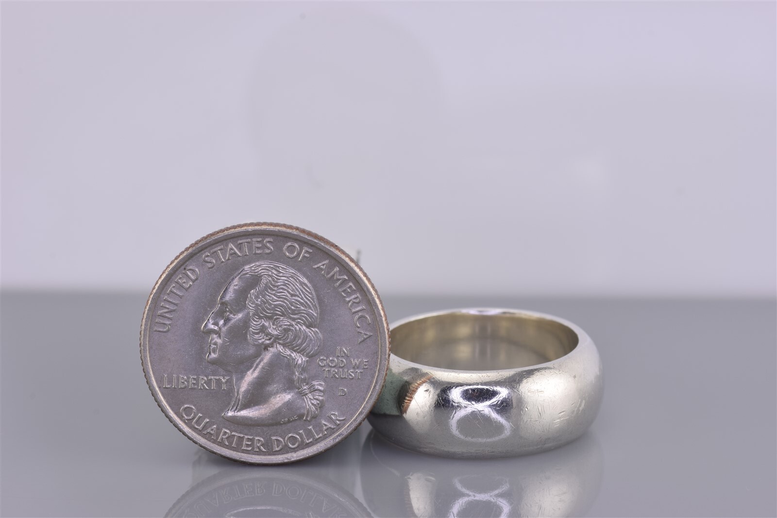 Sterling Silver 9mm Solid Rounded Thick Band Ring… - image 8