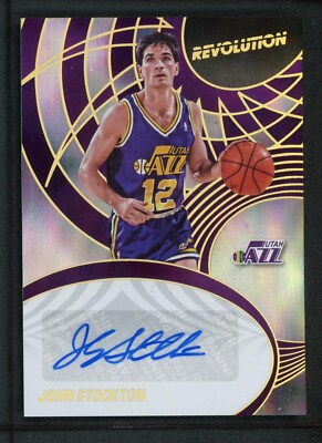 ストックトン John Stockton 8枚,25枚限定 サインカード 2枚 2024-25 Panini Revolution - Autographs John Stockton #AU-JOS