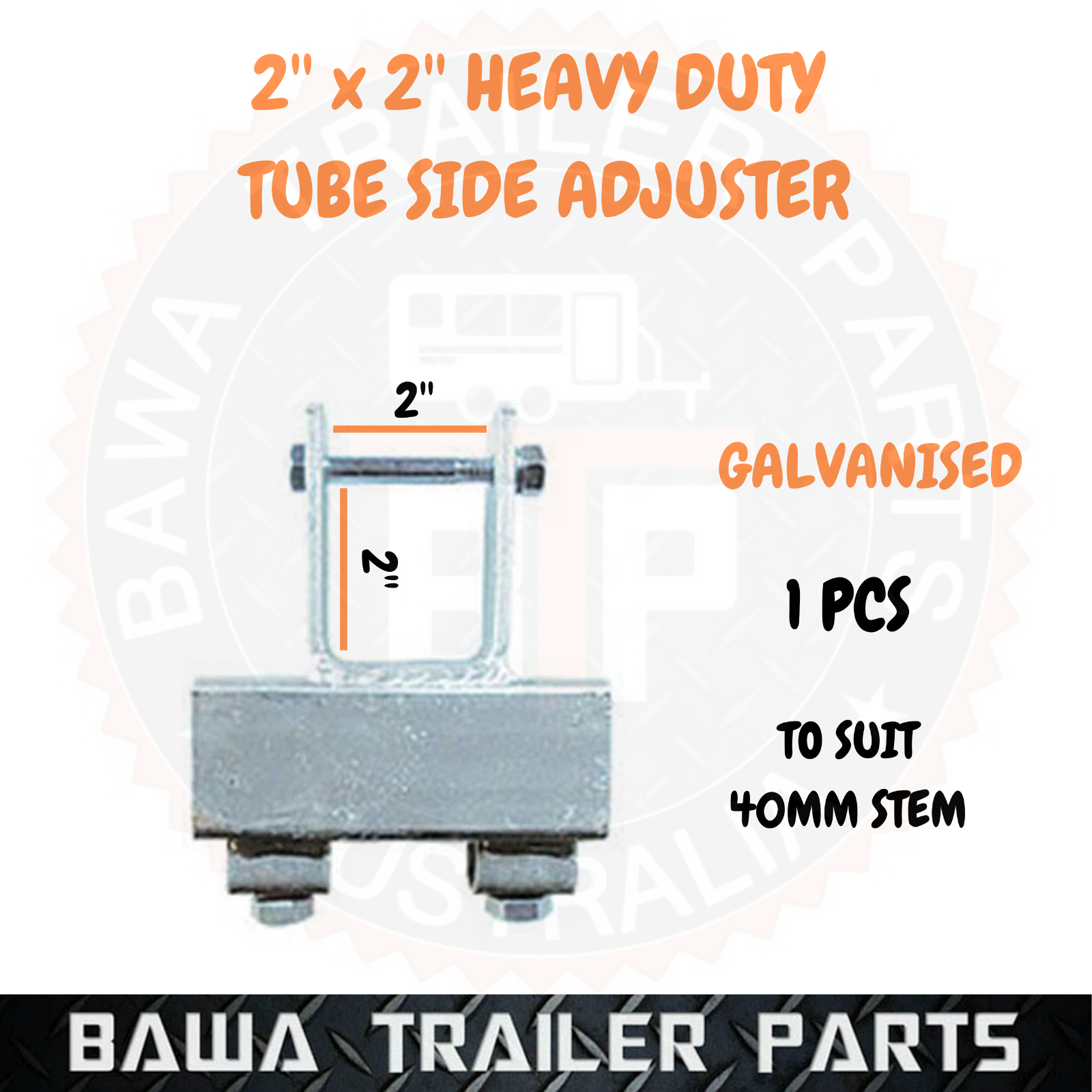 Heavy Duty 2'' X 2'' Adjuster suit 40mm stem ! Boat Trailer Parts ! eBay