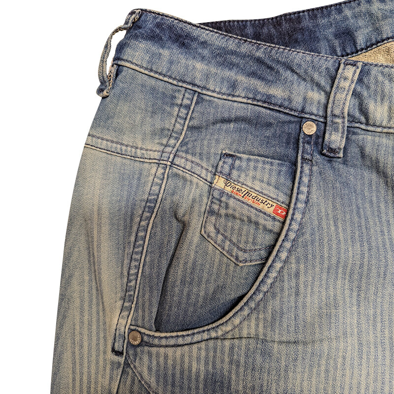 DIESEL FAYZA NE 0665R Womens Jeans Regular Fit Straight Leg Denim Sweat