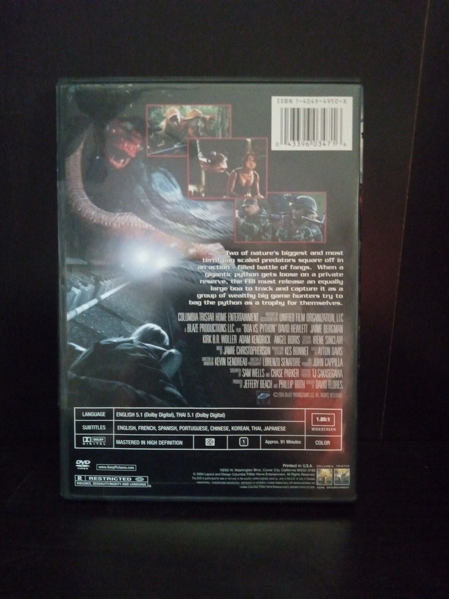 Boa vs. Python (2004) DVD Widescreen Edition Good Used ~ Shelf204