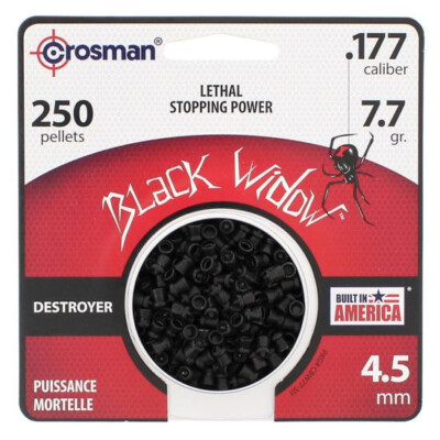 250 Stück Crosman Black Widow Destroyer  Diabolo Kaliber 4,5 mm .177 Spitz