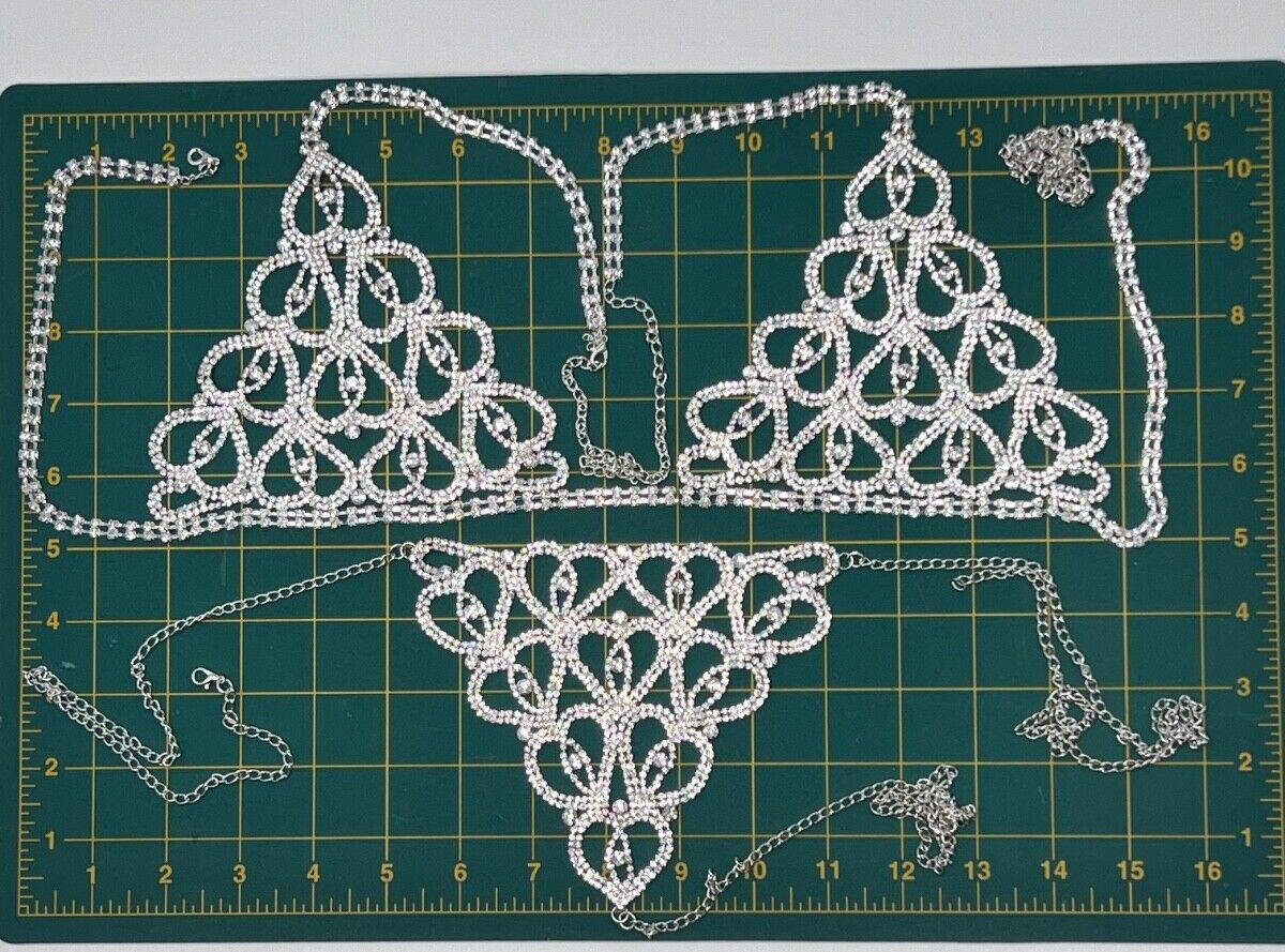 Unique Sexy Openwork Adjustable Rhinestone String… - image 1