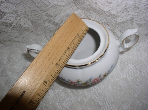 Winterling Bavaria Mayerling Sugar Bowl w/ Lid Pink Blue Tan Flowers - Picture 5 of 5