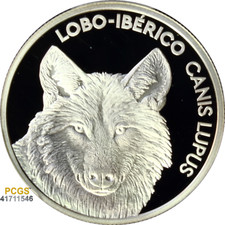 Portugal 2019-INCM €5 Lobo-Iberico Canis Lupus, DCAM PCGS PR 70 +COA Top Grade!