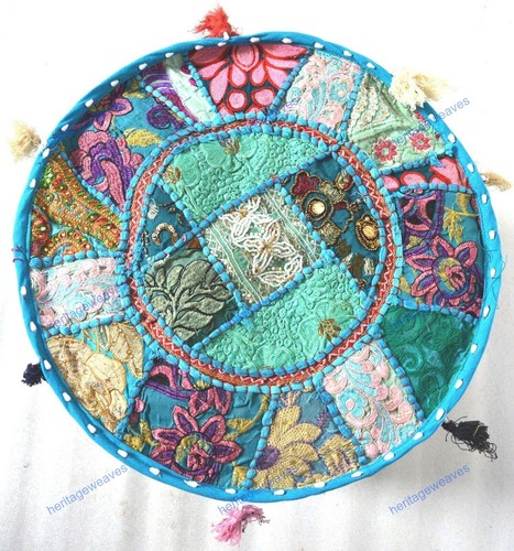 Handmade Traditional Decorative Floral Ottoman Pouffe Footstool Chair Cover - Picture 4 of 6