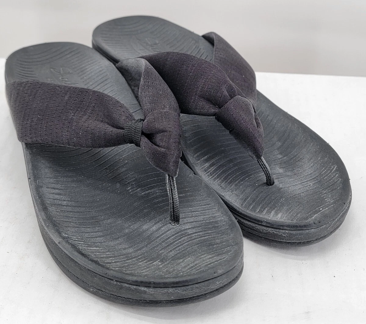 Skechers 163312 Black Archfit Sandals Flops US 8 UK 5 EUR 38 | eBay