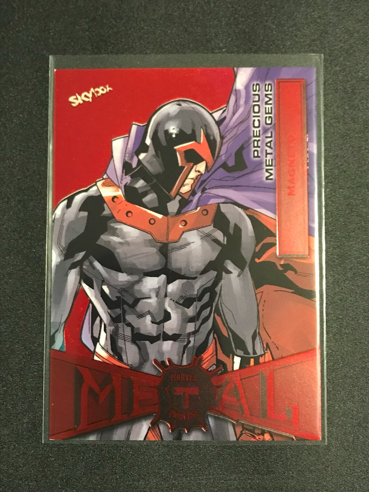 2022 Marvel Metal Spider-Man Precious Metal Gems Red 47/100 Magneto #47