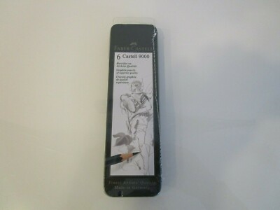 Faber Castell 9000 Bleistift, 6er Metalletui Neu