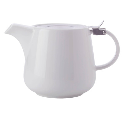Maxwell & Williams AY0350 ROUND Teekanne 1200ml, Porzellan - Edelstahl, in Ge...