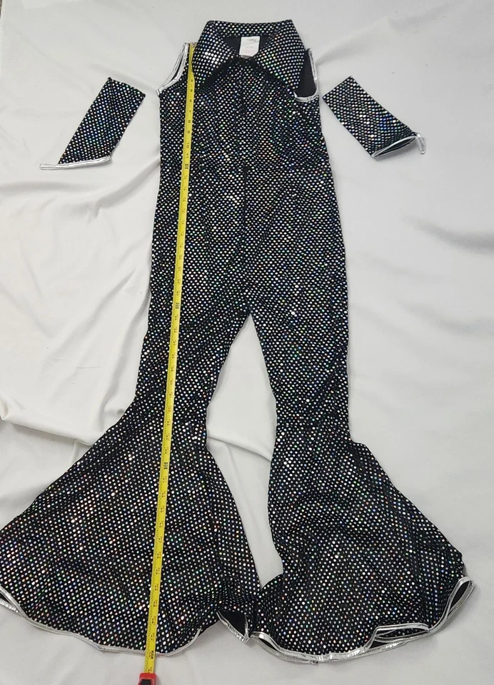 Niñas Discoteca Halloween Disfraz Brillante Mono Guantes Talla Niño LG 10-12 Rubíes Foto 3 de 4