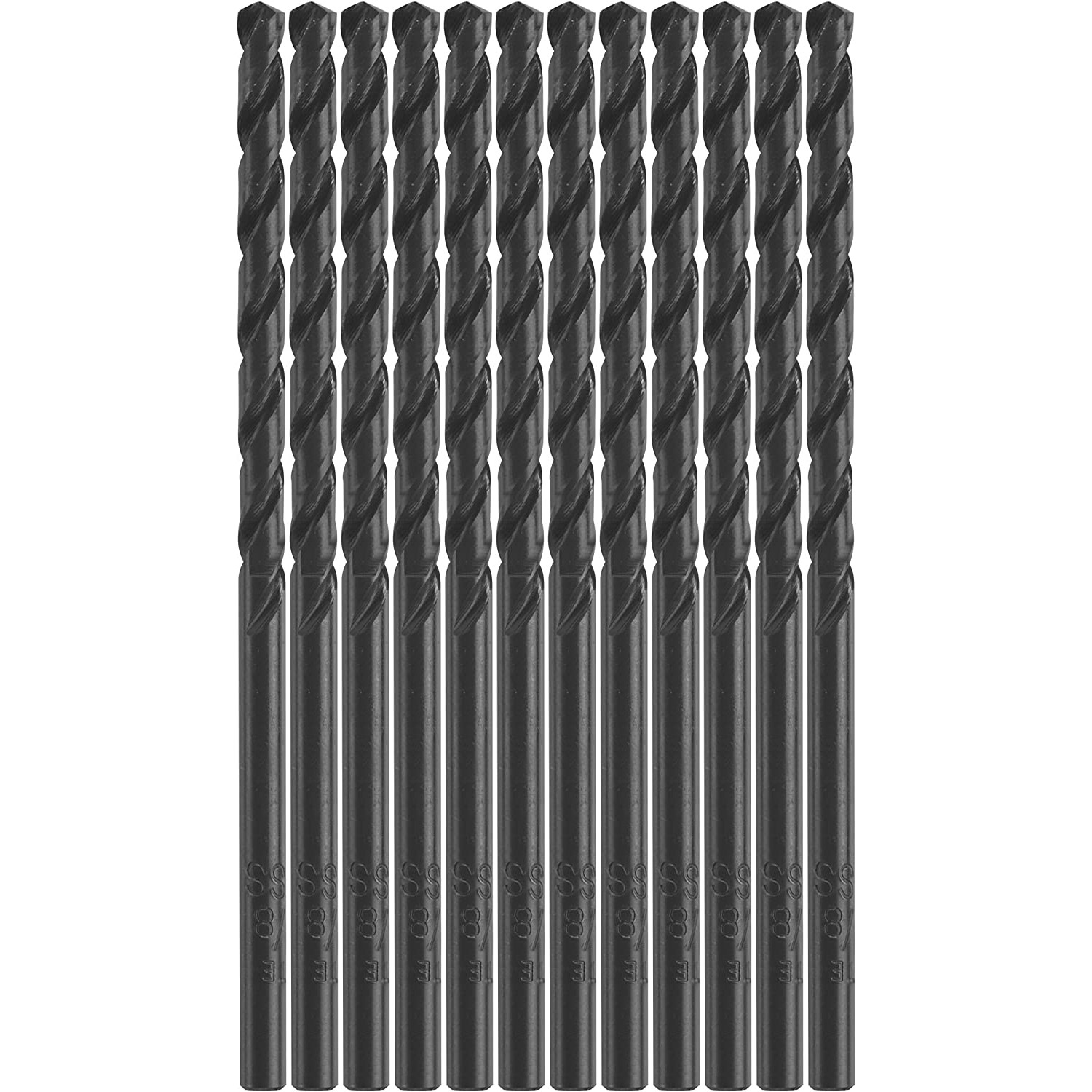 Bosch 12-Piece 15/64 x 3-7/8 Black Oxide Jobber Drill Bit Set BL4142-image