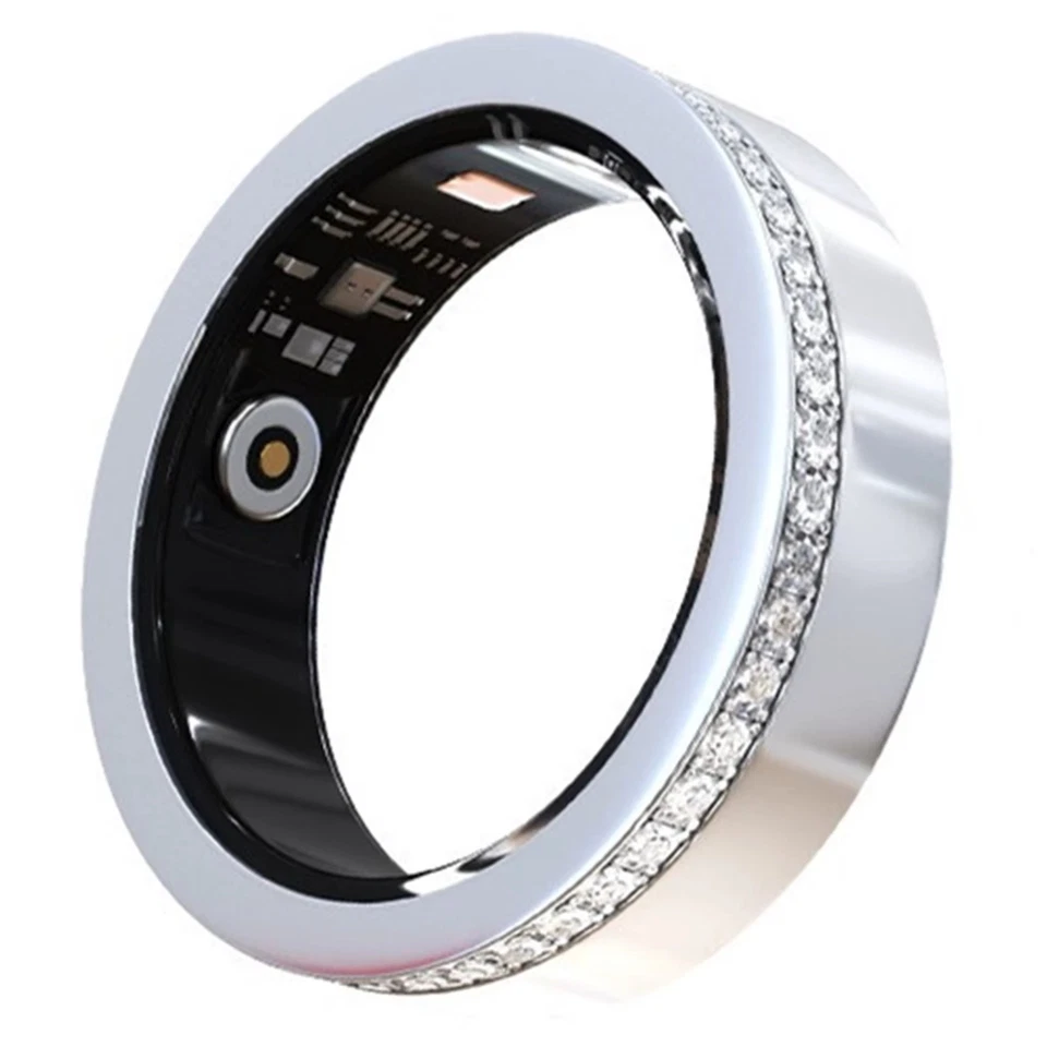 Dame IP68 Wasserdicht Smart Ring V8 Herzfrequenz Blutsauerstoff Schlafmonitor - Bild 2 von 4