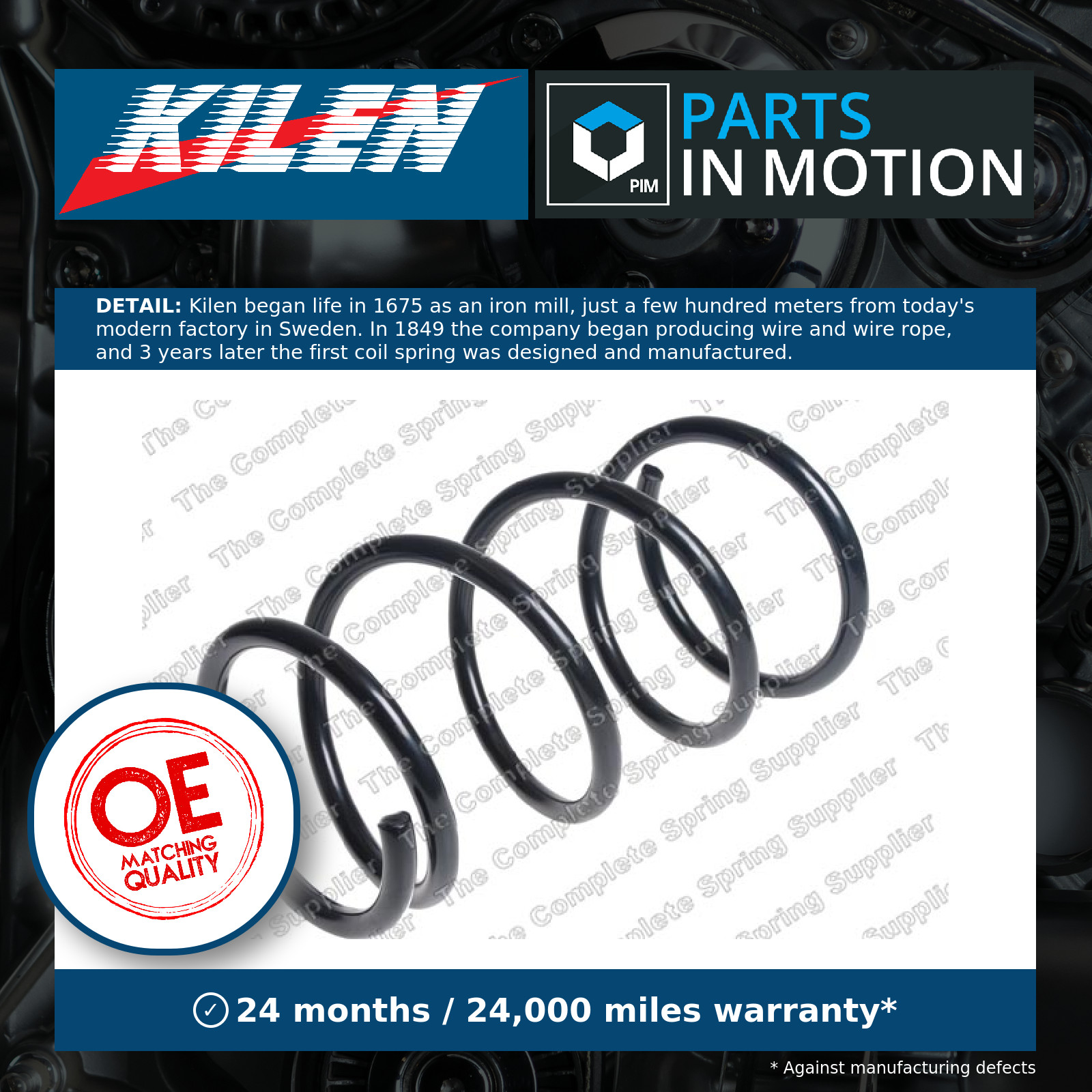 Coil Spring Front 23341 Kilen Suspension 20330SC070 Genuine Quality Guaranteed
