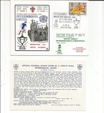 1974  DAWN   FOOTBALL COVER  FC 2  PETERBOROUGH UNITED v BRIGHTON